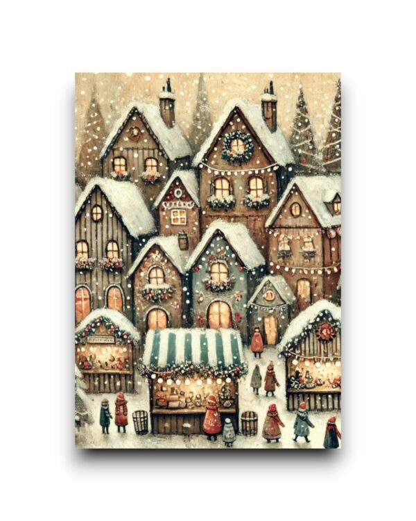 A6 Ansichtkaart - Winter Village: Cosy Village