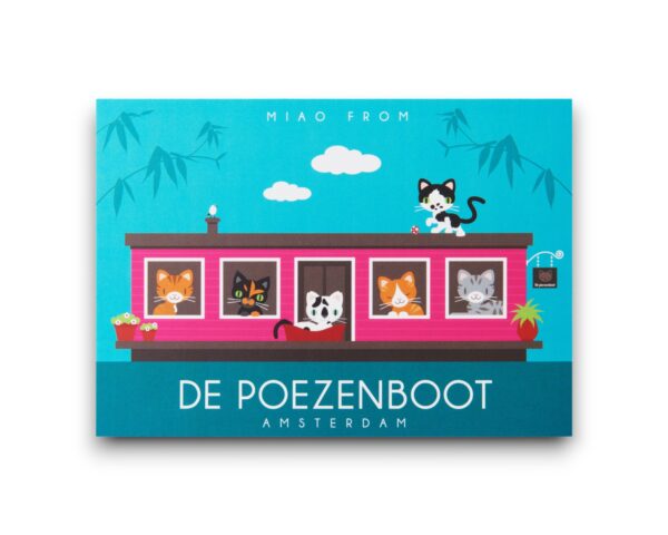 A6 Ansichtkaart - De poezenboot