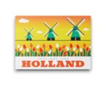 A6 Ansichtkaart - Watermolens met tulpen
