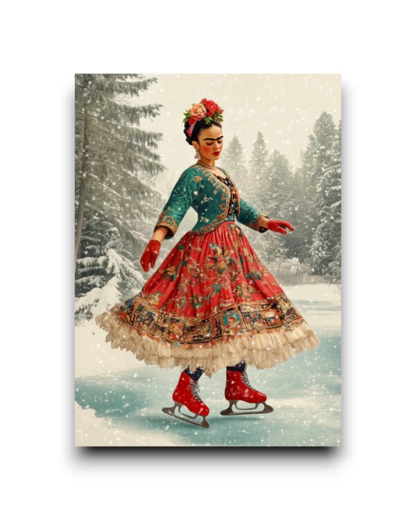 A6 Ansichtkaart - Frida Kahlo: Ice Skating