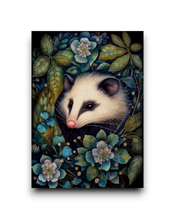 A6 Ansichtkaart - Midnight Animals: Opossum