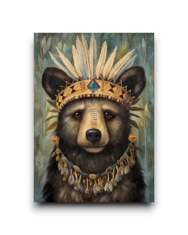 A6 Ansichtkaart - Boho Prairie Animals: Beer