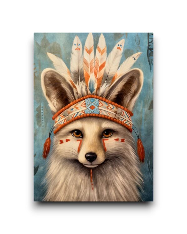 A6 Ansichtkaart - Boho Prairie Animals: Vos