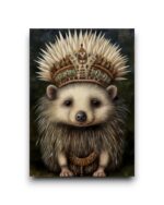 A6 Ansichtkaart - Boho Prairie Animals: Egel