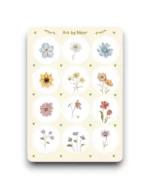 Stickervel met 12 mooie bloemen stickers