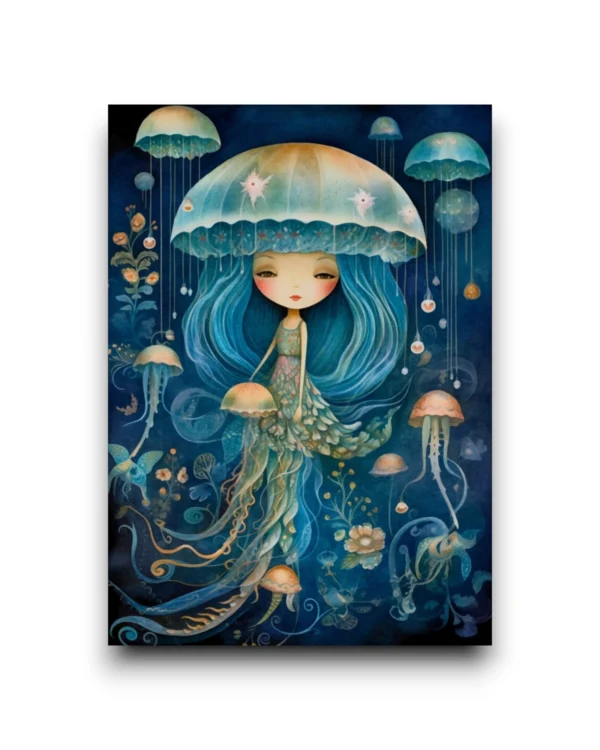 A6 Ansichtkaart - Ocean Siren - Jellyfish