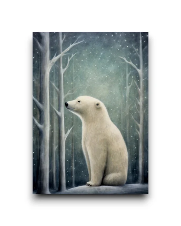 A6 Ansichtkaart - Mystical Christmas Animals - IJsbeer