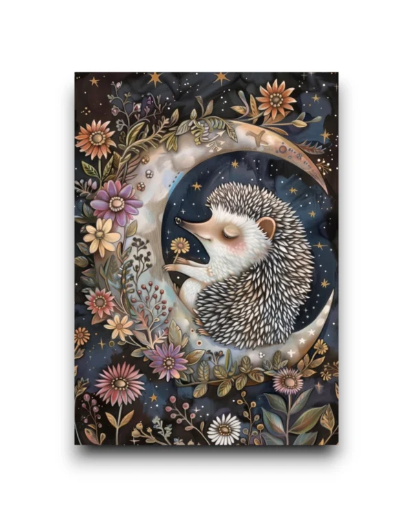 A6 Ansichtkaart - Moon Animals - Egel