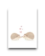 A6 ansichtkaart egeltjes liefde