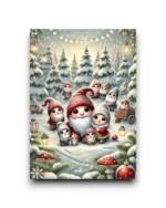 A6 Ansichtkaart - Christmas Family time: Kabouter