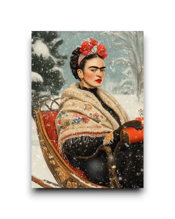 A6 Ansichtkaart - Frida Kahlo: Sleigh