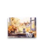 A6 Ansichtkaart - Herfst raam