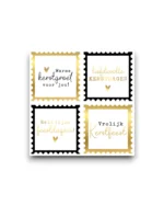 Stickers - Postzegel - Warme kerstgroeten