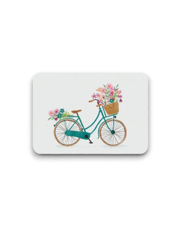 A6 Ansichtkaart - Fiets zomerbloemen