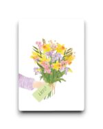 A6 Ansichtkaart - Lentebloemen `liefs`