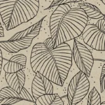 Inpakpapier 50cm - White Leaves