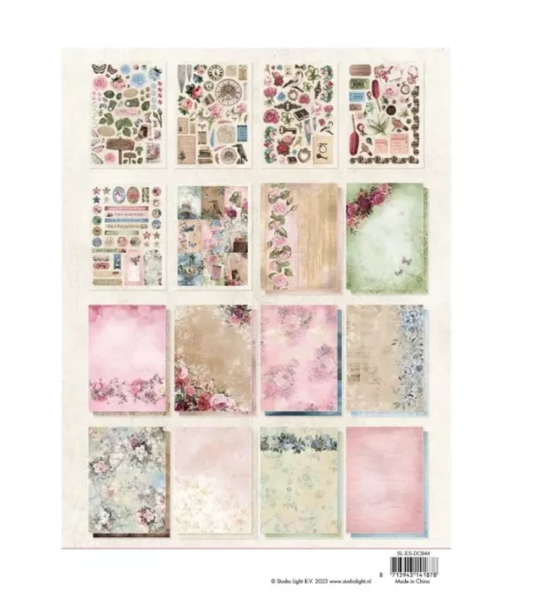 Papierblok - Vintage roses - Afbeelding 3