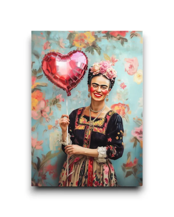 A6 Ansichtkaart - Frida Kahlo: Valentine balloon