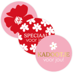 Stickers - Kadootje voor jou met bloemen