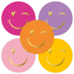 Stickers - Smiley's met hartje