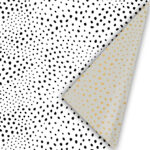 Inpakpapier 50cm - Flocks Black/Mint