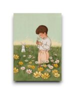 A6 Ansichtkaart - Flower Field Boy
