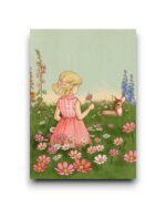 A6 Ansichtkaart - Flower Field Girl