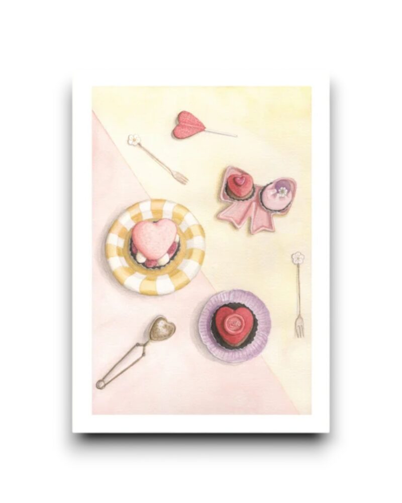 A6 Ansichtkaart - Love pattisserie