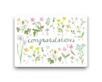 A6 Ansichtkaart - Fieldflowers 'congratulations'