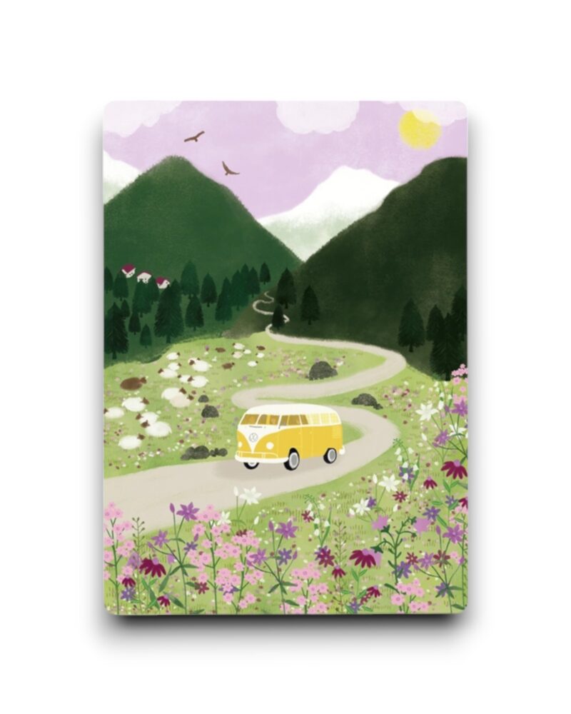 A6 Ansichtkaart - 'Retro Busje'