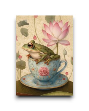 A6 Ansichtkaart - Animal tea time: pad