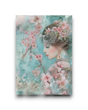 A6 Ansichtkaart - Blue Blossom: Whispers of Springtime Grace