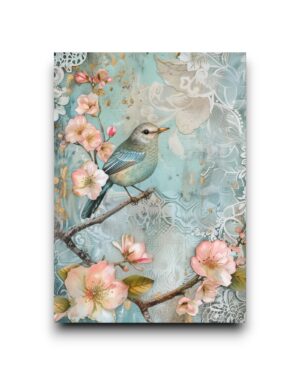 A6 Ansichtkaart - Blue Blossom: Melody of Blossoms