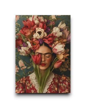 A6 Ansichtkaart - Frida Kahlo: Tulip Reverie