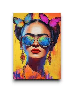 A6 Ansichtkaart - Frida Kahlo: Butterfly Pop