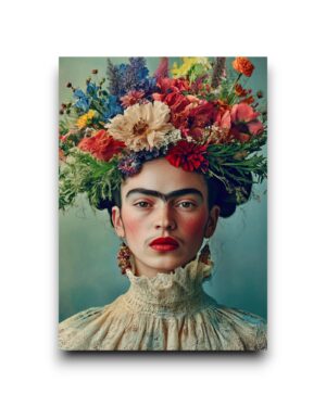 A6 Ansichtkaart - Frida Kahlo: Floral Empress