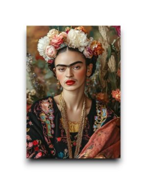 A6 Ansichtkaart - Frida Kahlo: Embroiderd Strength