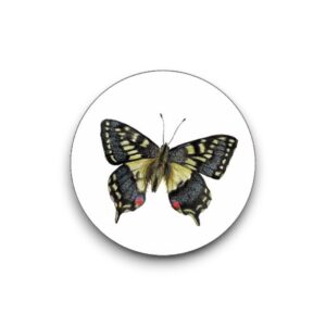 Sluitsticker - Gele vlinder