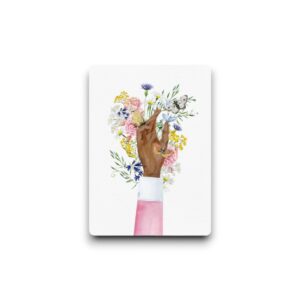 A6 Ansichtkaart - Hand with Flowers