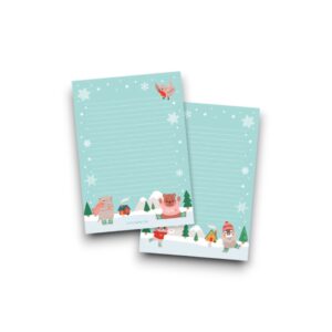 A5 Schrijfblok - Winter Ice Skating