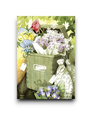 A6 Ansichtkaart - Kist vol bloemen