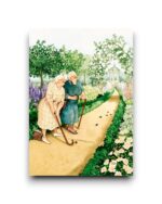 A6 Ansichtkaart - Balletje slaan tussen de bloemen