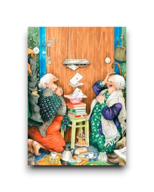 A6 Ansichtkaart - Post bij de voordeur