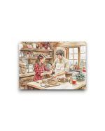 A6 Ansichtkaart - Kerstkoekjes bakken