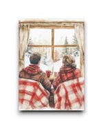 A6 Ansichtkaart - Samen voor het raam