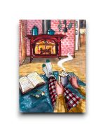 A6 Ansichtkaart - Open haard