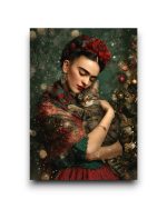 A6 Ansichtkaart - Frida Kahlo: Christmas Cat