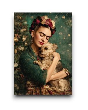 A6 Ansichtkaart - Frida Kahlo: Christmas Dog