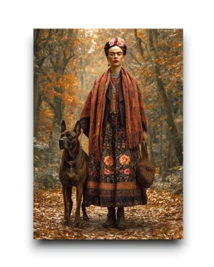 A6 Ansichtkaart - Frida Kahlo: Forest Walk