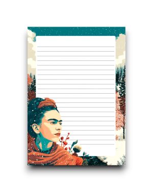A5 Schrijfblok - Frida Kahlo: Frozen Blooms